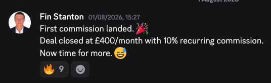 Student win shared in the Zenith Discord